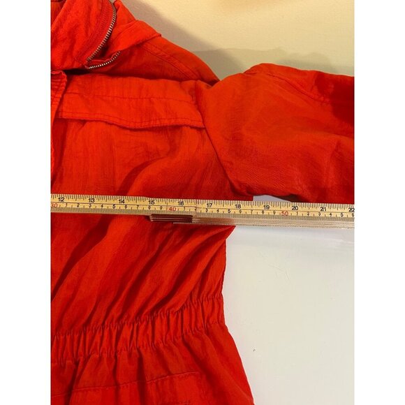 New York & Company Women's Cinch Waist Zip Front Hooded Trench Coat Rain Coat Sm - Picture 8 of 12